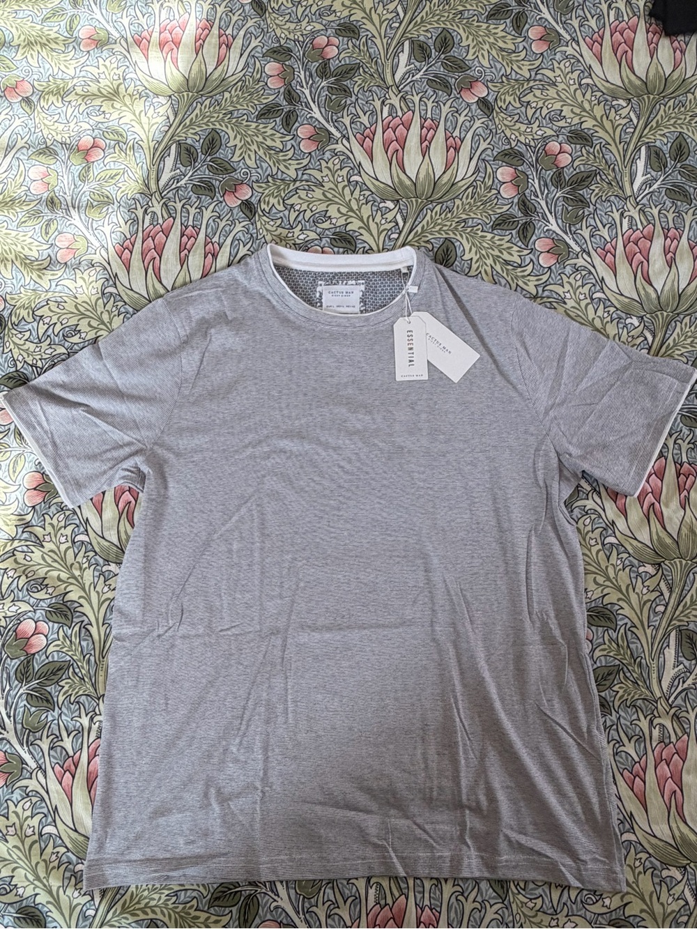 Cactus Men's Light Gray Crewneck Short-Sleeve Tee